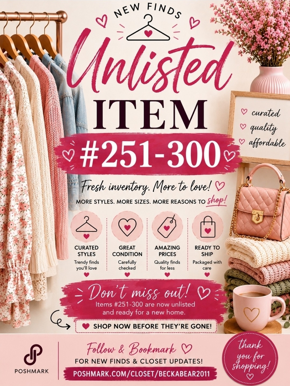 Unlisted Item #251-300 Pink Home Accents Collection by